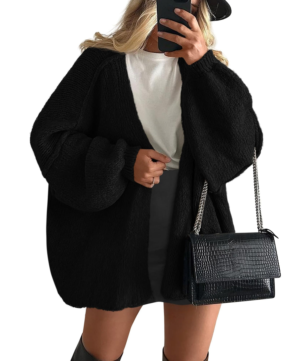 PRETTYGARDEN Womens Open Front Oversized Cardigan Sweaters