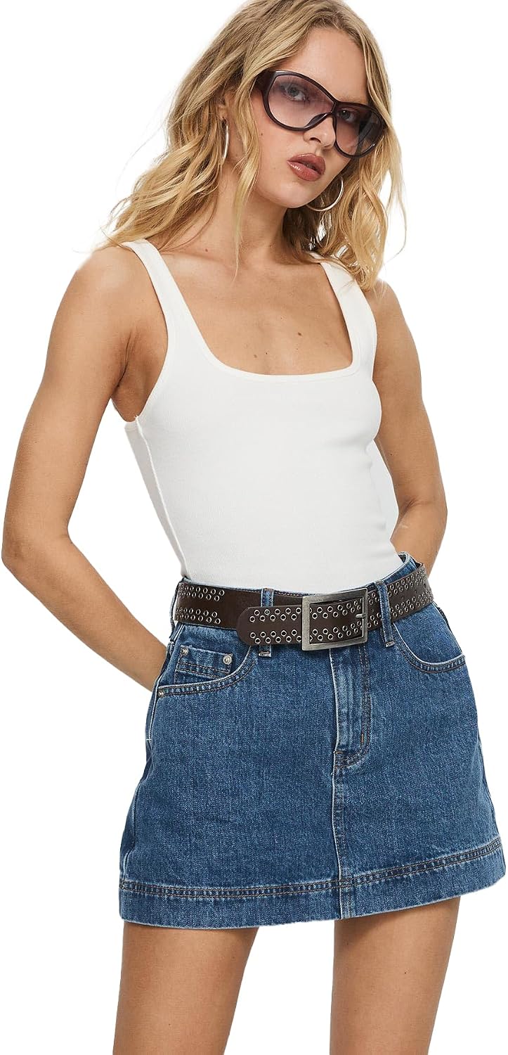 Princess Polly Women's Gazelle Denim Skort