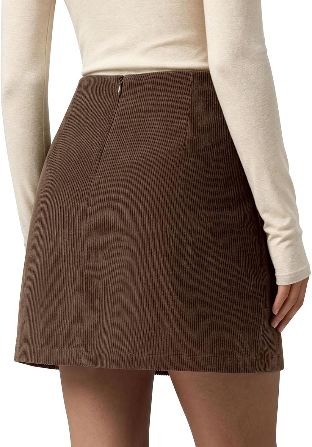 NIMIN Corduroy Mini Skirts for Women High Waisted Fall Winter Short Skirt