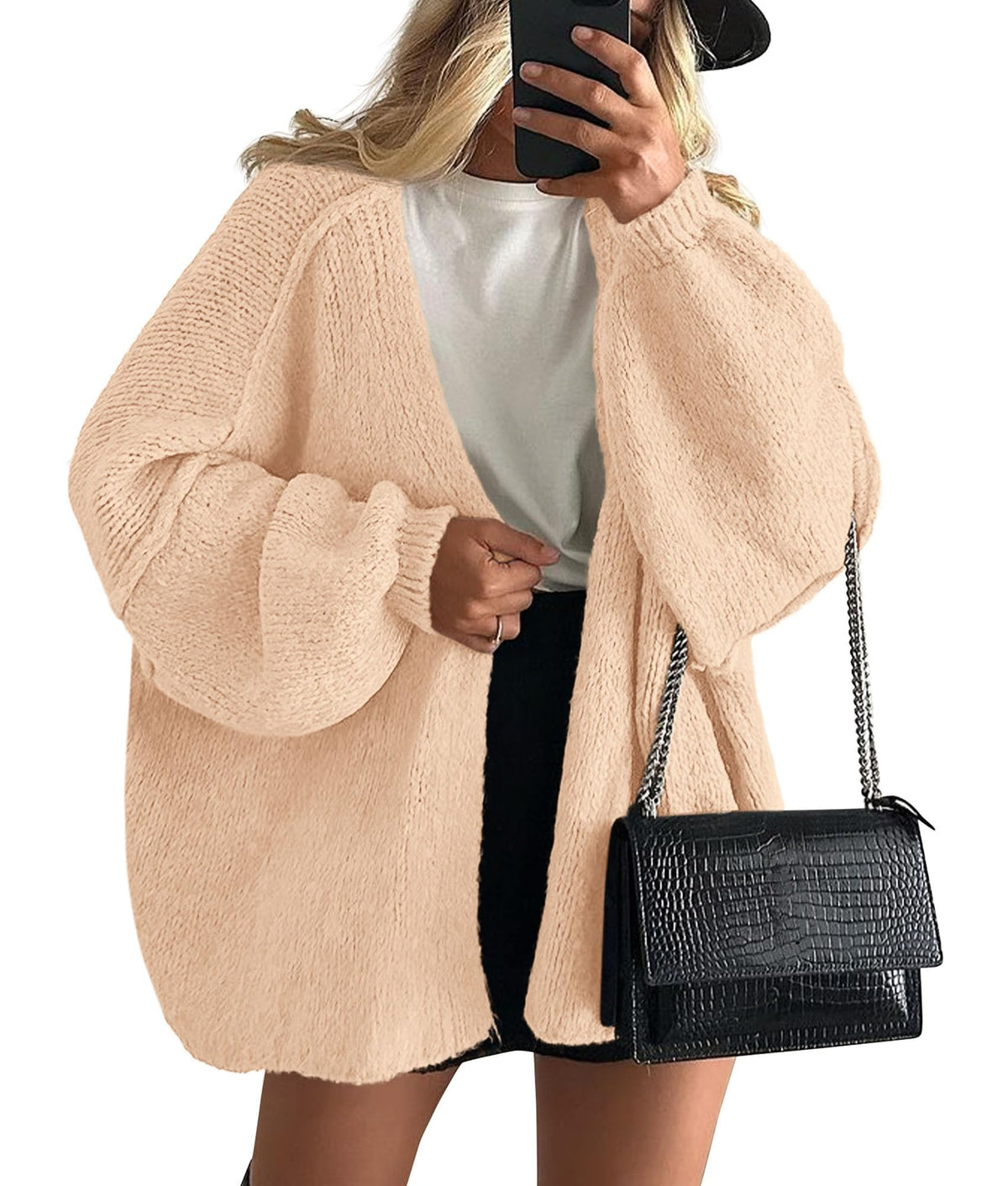 PRETTYGARDEN Womens Open Front Oversized Cardigan Sweaters