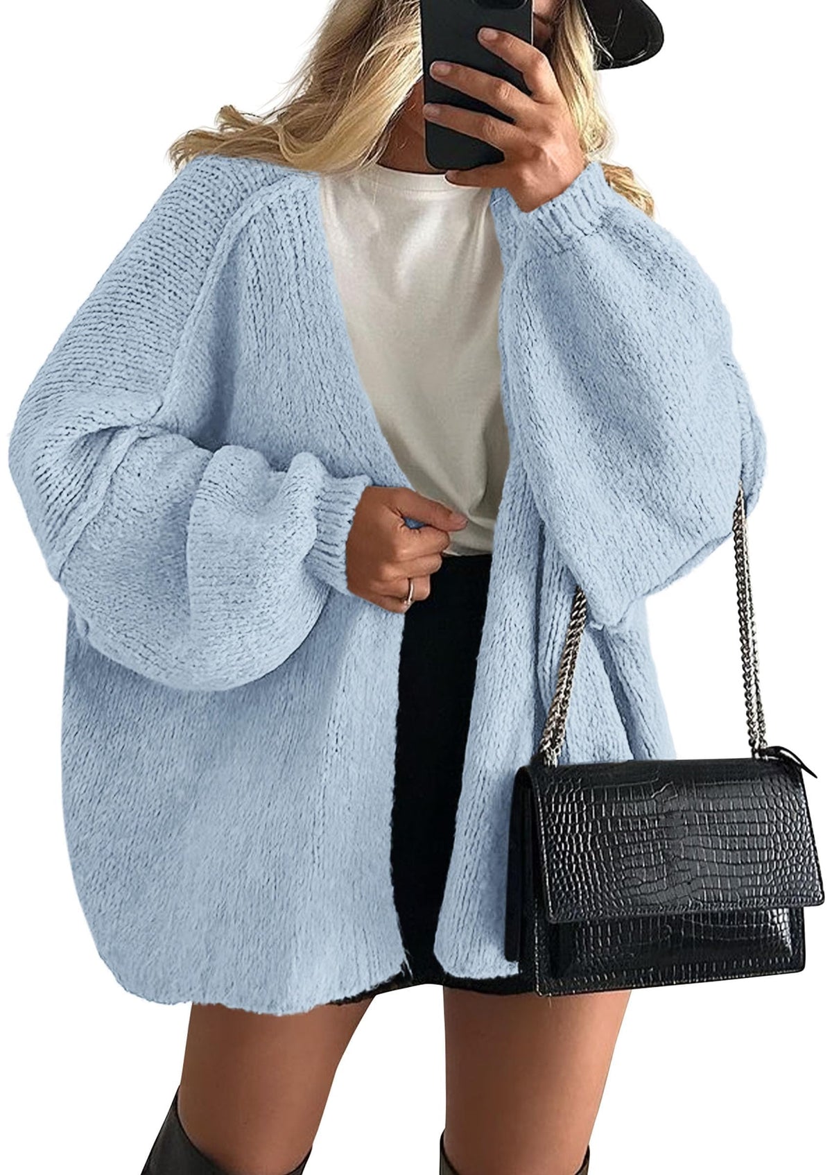 PRETTYGARDEN Womens Open Front Oversized Cardigan Sweaters