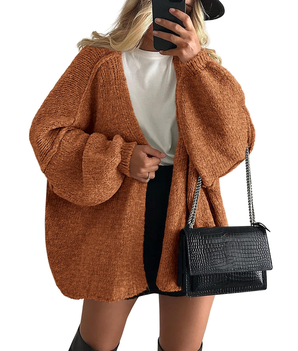 PRETTYGARDEN Womens Open Front Oversized Cardigan Sweaters