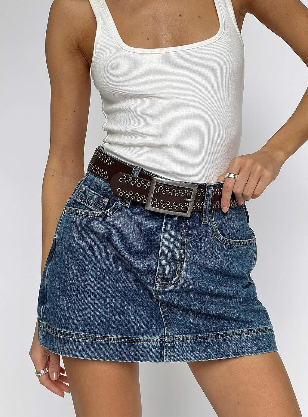 Princess Polly Women's Gazelle Denim Skort
